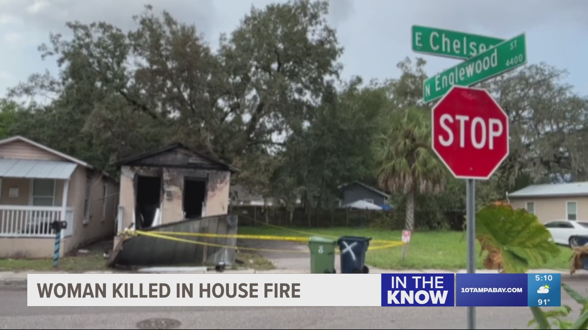 Tampa police said officers responded just around 1:30 a.m. to the area of E Chelsea St and N 22nd St to a home fully engulfed in flames.