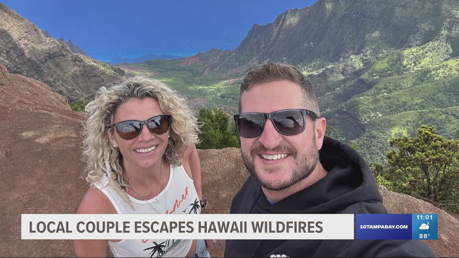 With no power and no cell phone reception, the couple had no idea of the scope of the disaster.