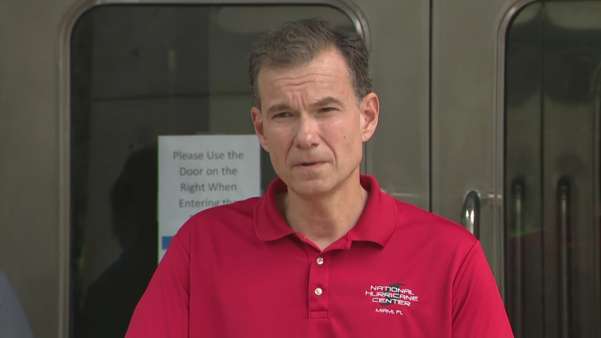 NHC Acting Director Jamie Rhome says there is a potential for up to 10 feet of storm surge in the Tampa Bay area.