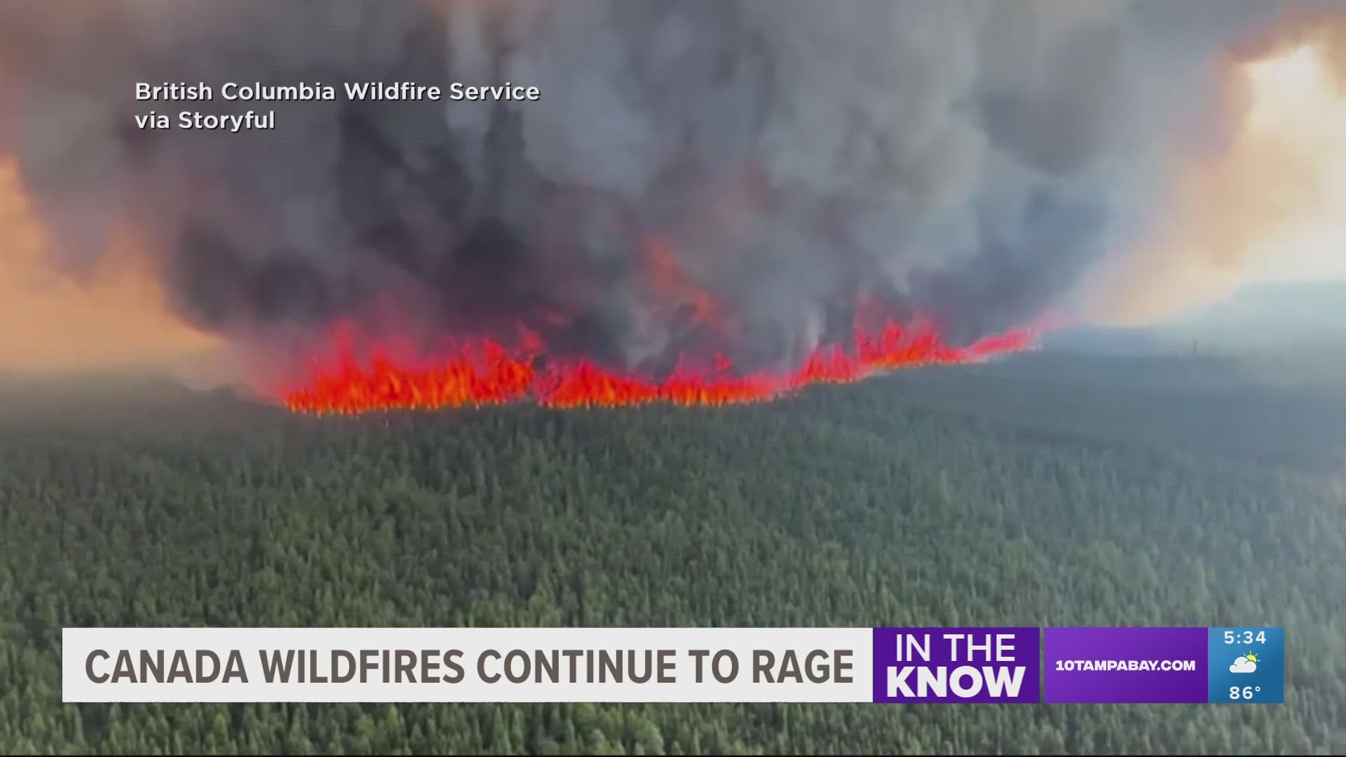 Wildfires in Canada continue to rage