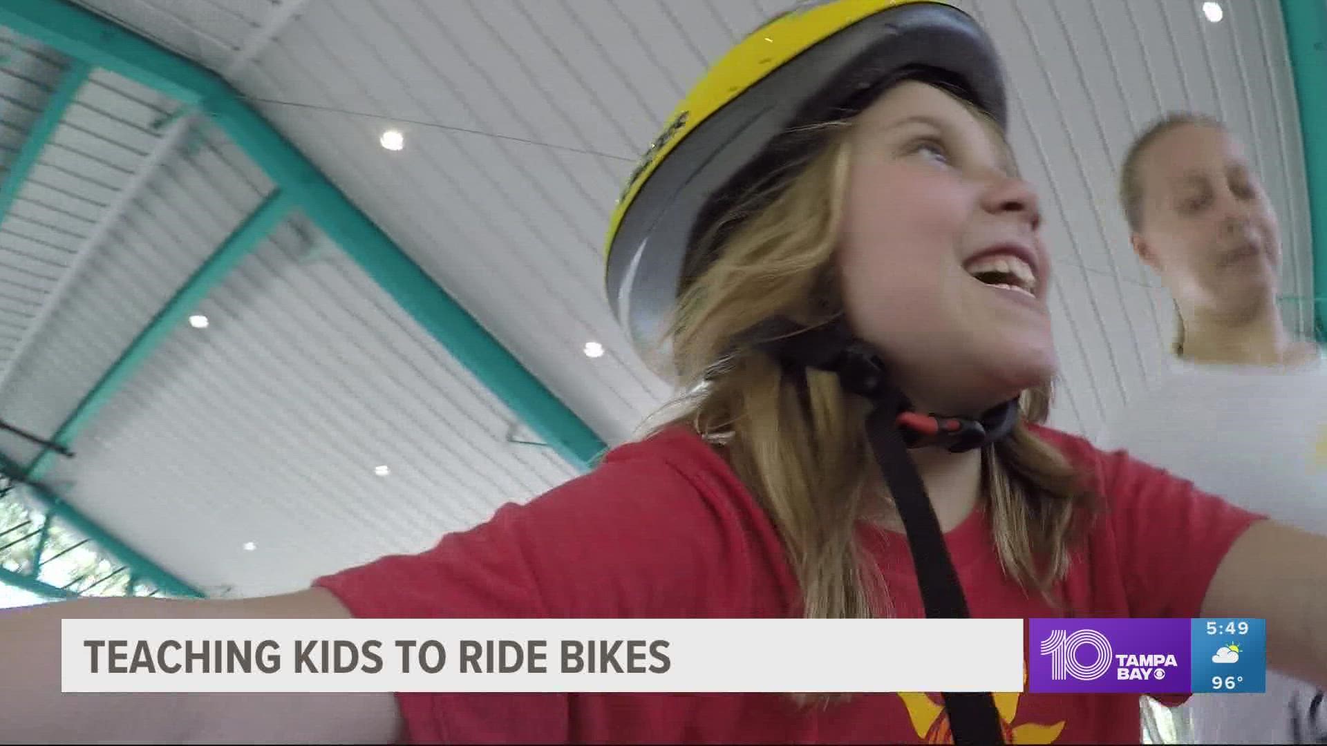 The camp travels across the U.S. teaching children with special needs and disabilities how to ride a bike on their own.