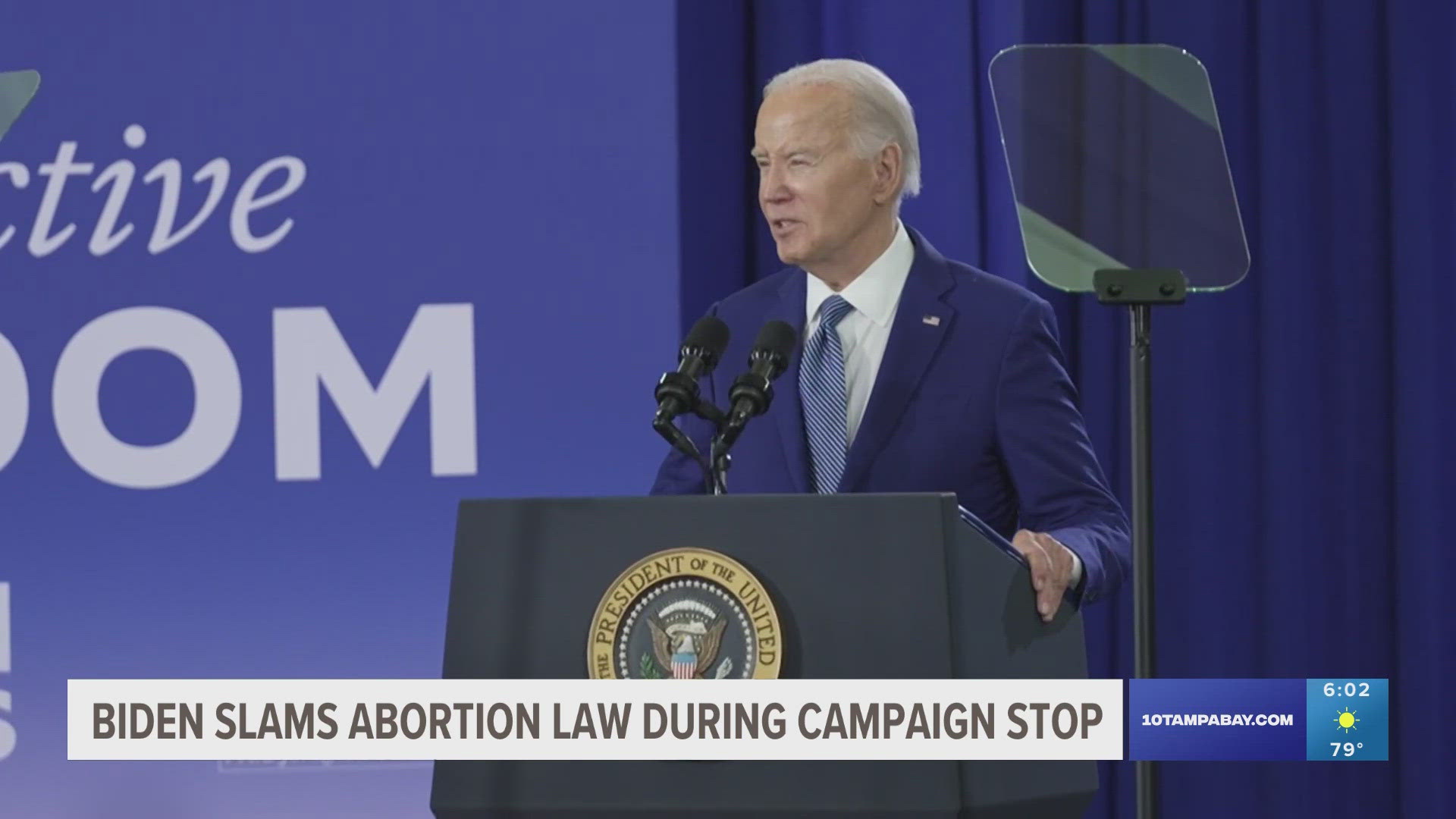 President Biden said the ban would limit reproductive health care to not just women in the Sunshine State but across the Southeast.