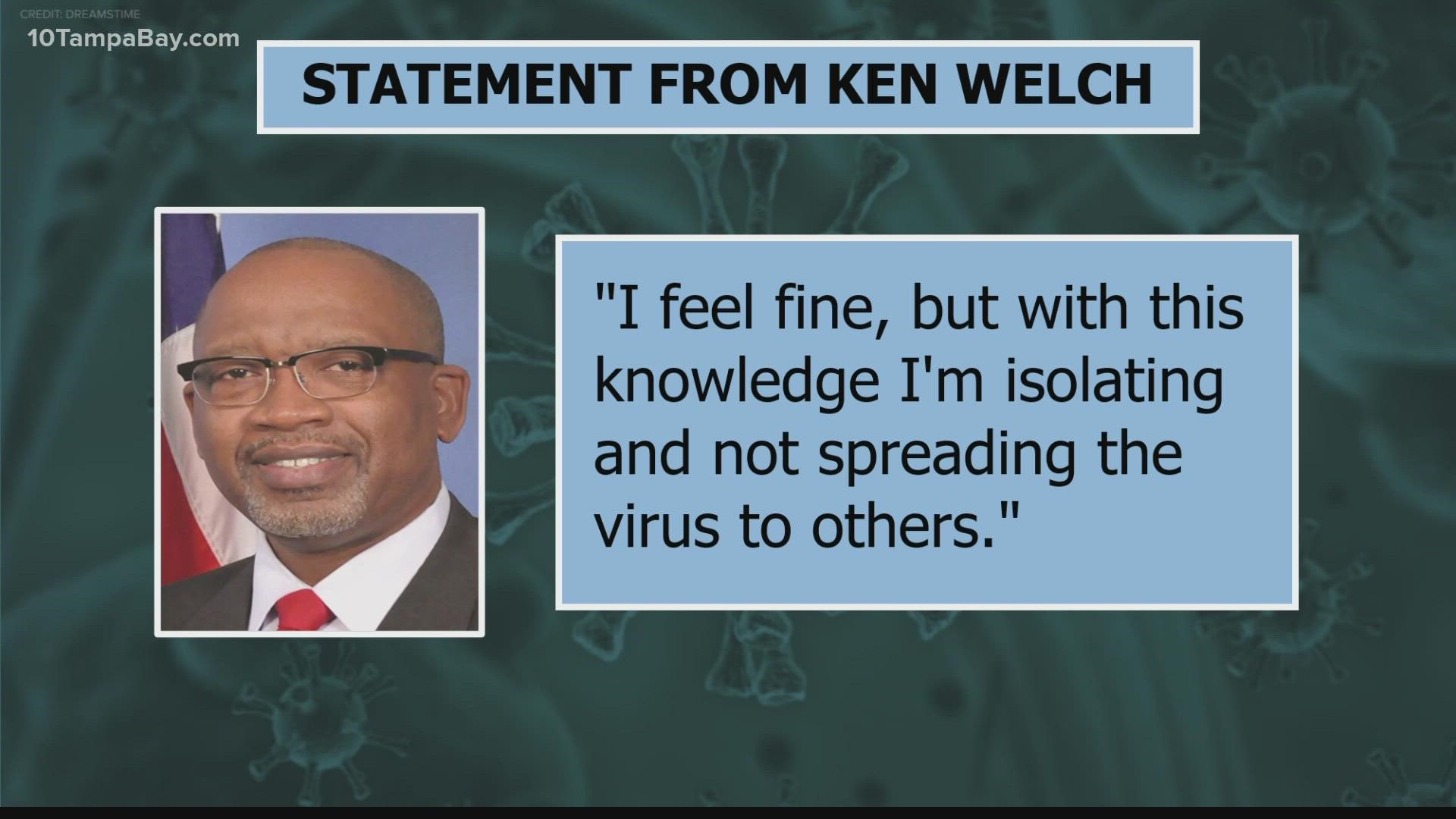 St. Pete mayoral candidate Ken Welch shares he's tested positive for  COVID-19