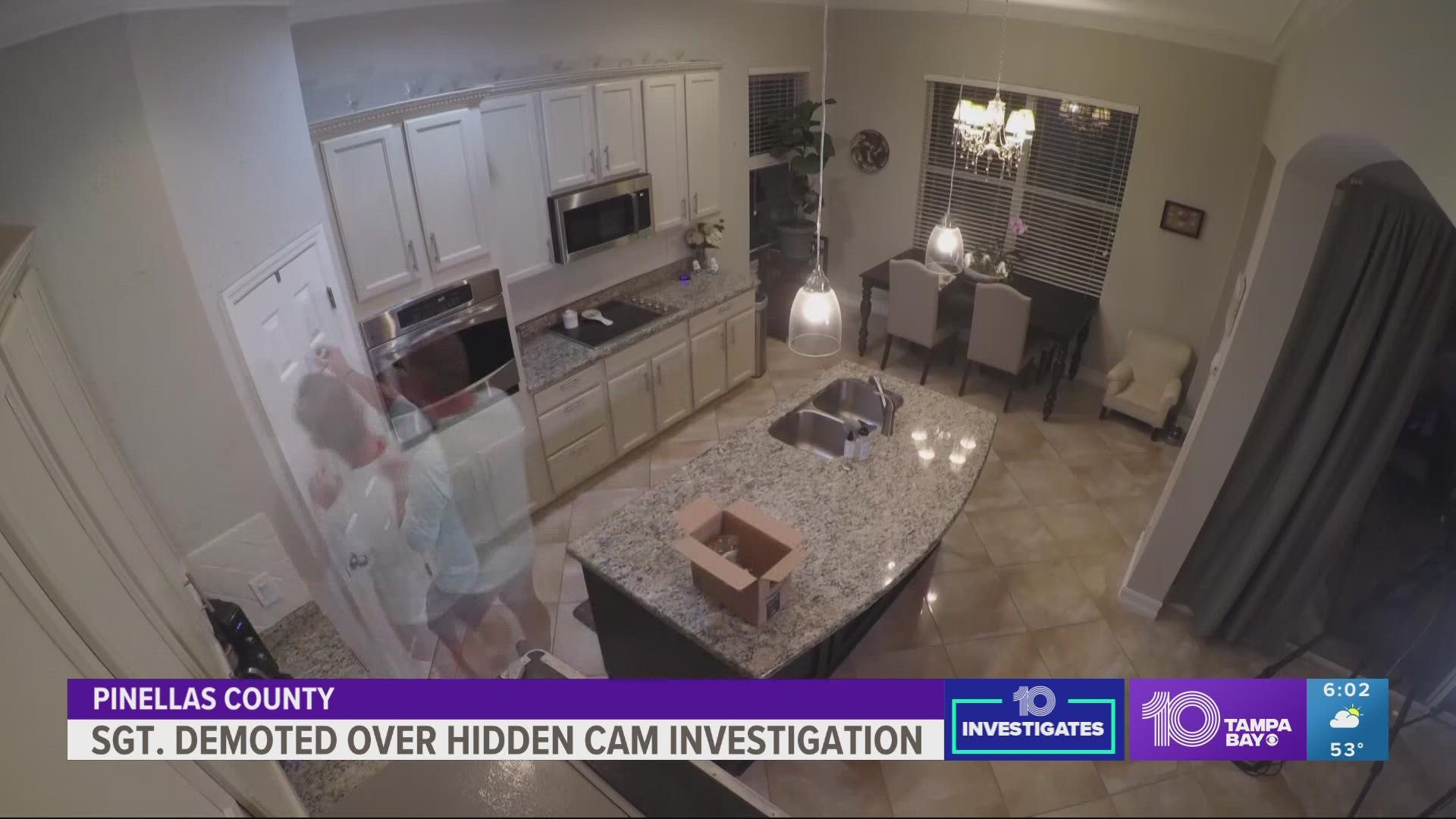 The Pinellas County Sheriff’s Office demoted a sergeant after investigators say he mishandled evidence at a video voyeurism crime scene.