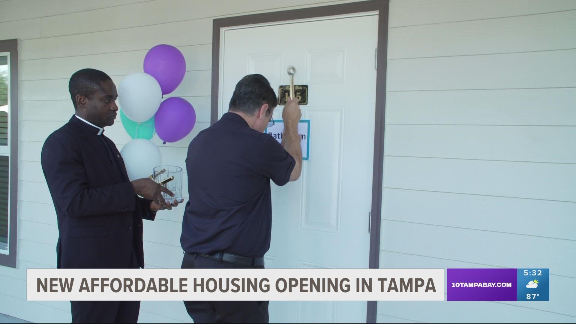 Mercy Oaks Apartments on North Florida Avenue will open in October with 20 units for low-income families.