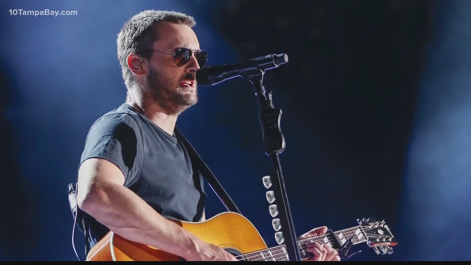 Country singer Eric Church is ready to get back to playing live music and is bringing his "Gather Again Tour" right here to the Tampa Bay area.