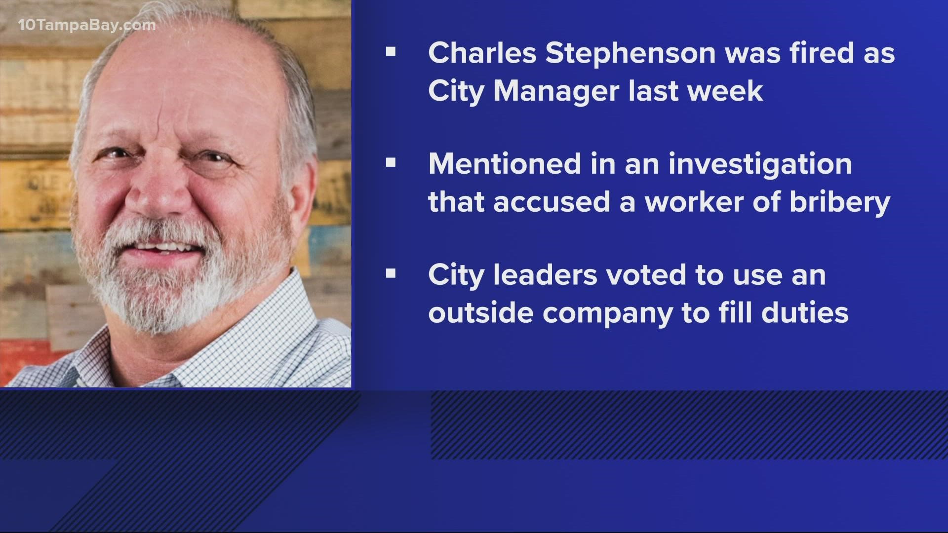 Former Temple Terrace City Manager Charles Stephenson was fired last week.