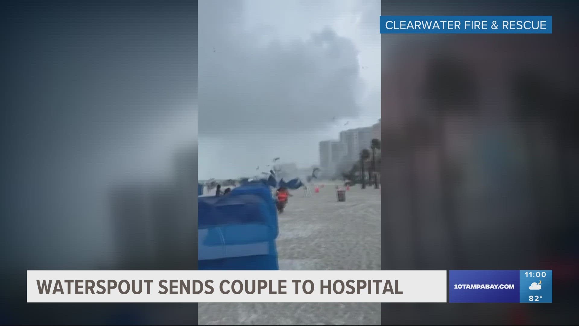 The two were at Barefoot Beach House restaurant when some rough weather rolled through, according to police.