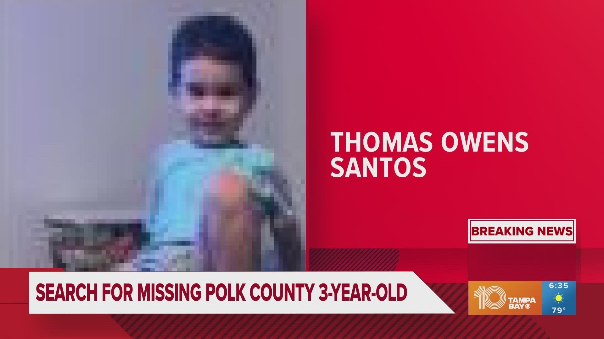 Polk County Sheriff's deputies are searching for Thomas Santos, a child with autism. He was last seen wearing blue Baby Shark pajamas.