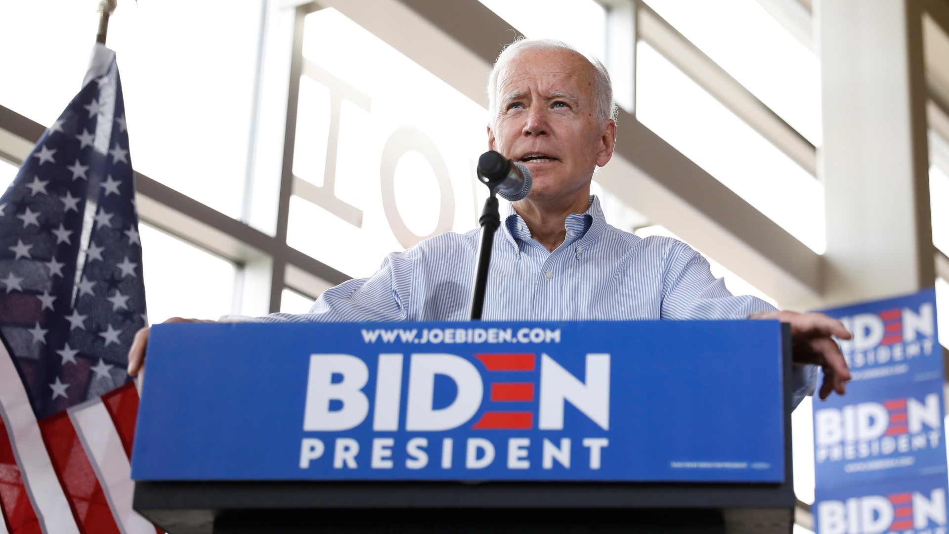 Joe Biden says we'll cure cancer if he's elected president. The former vice president made the remark Tuesday during a campaign stop in Ottumwa, Iowa. Biden lost his son, Beau, to brain cancer in 2015.