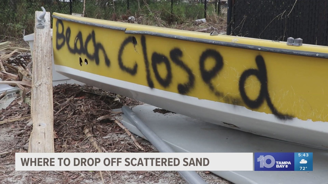 Scattered sand litters the Tampa Bay region after hurricanes. Here's