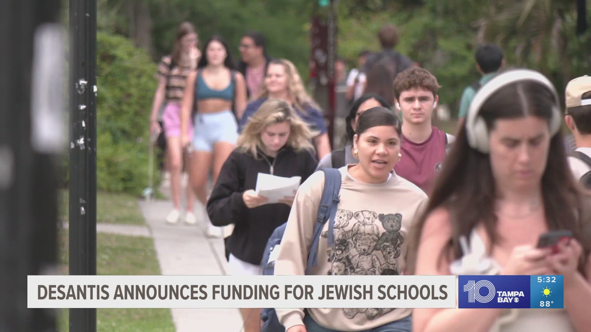 DeSantis also said he would approve an additional $20 million in the 2024-25 fiscal budget for security at Jewish day schools.