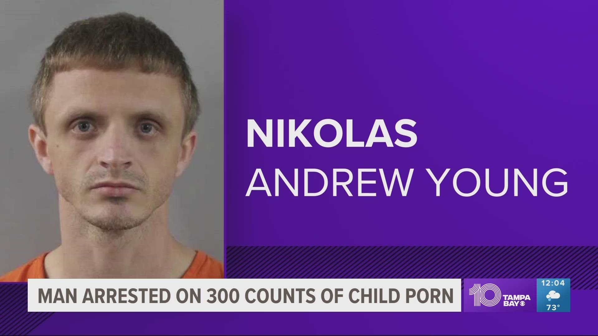 Nikolas Andrew Young was arrested Wednesday after a two-month investigation.