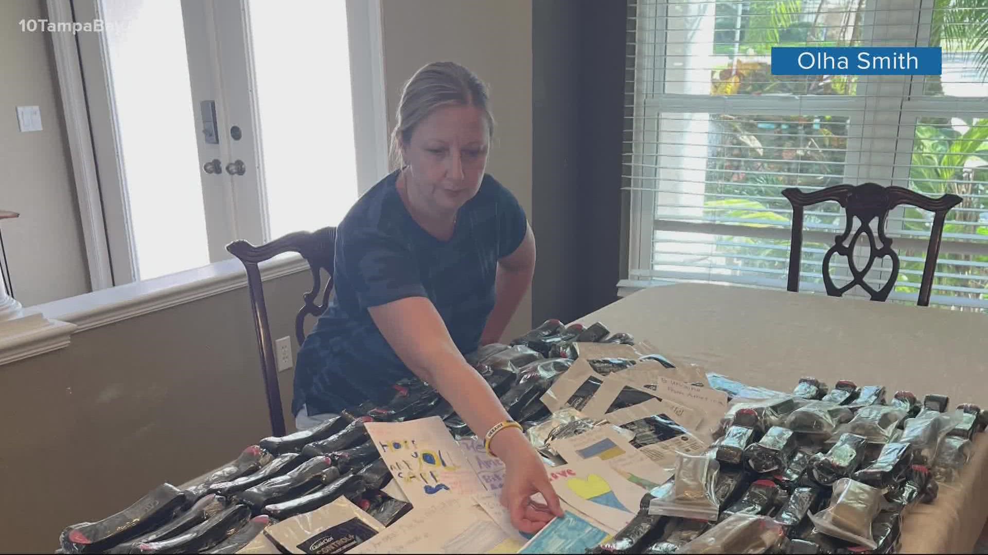 Olha Smith lives in Palm Harbor, but her family still lives in Ukraine. She's spent weeks gathering essential medical supplies for doctors in her home country.