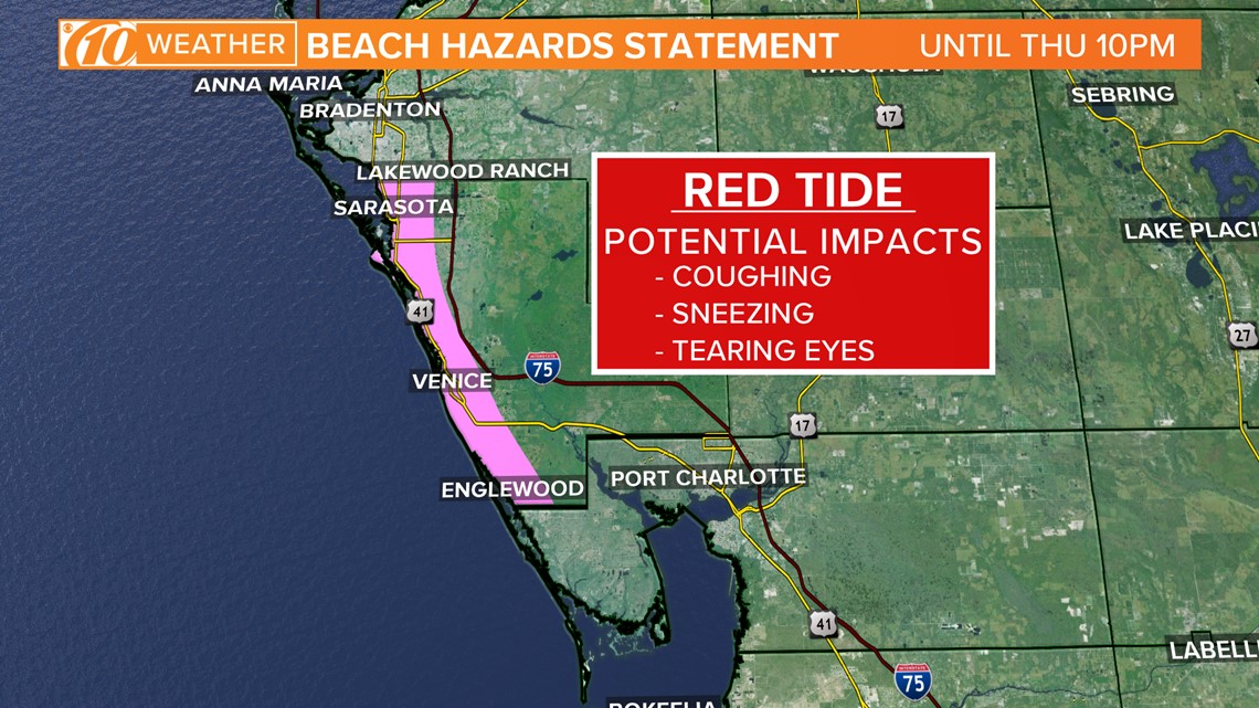 National Weather Service warns of red tide in Sarasota County