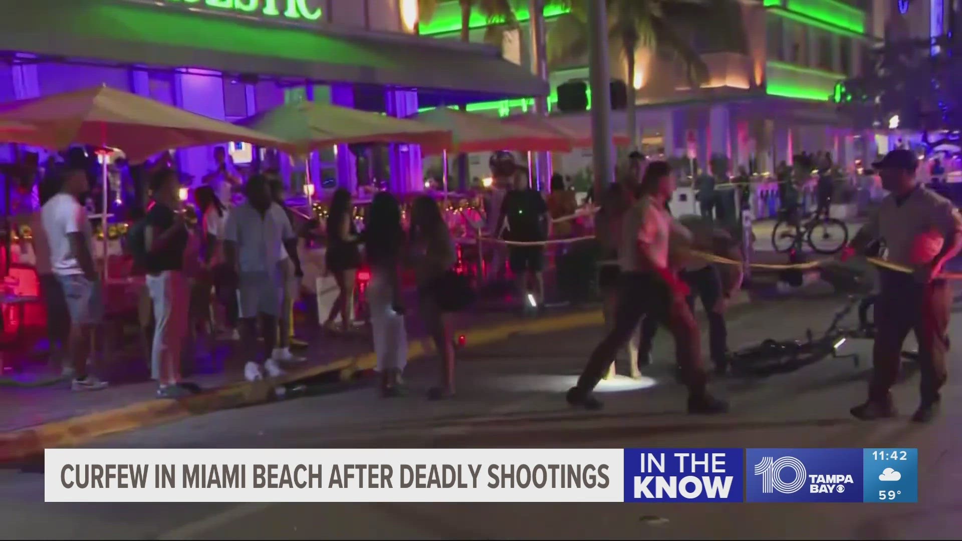 The curfew mainly affects South Beach, the most popular party location for spring breakers.