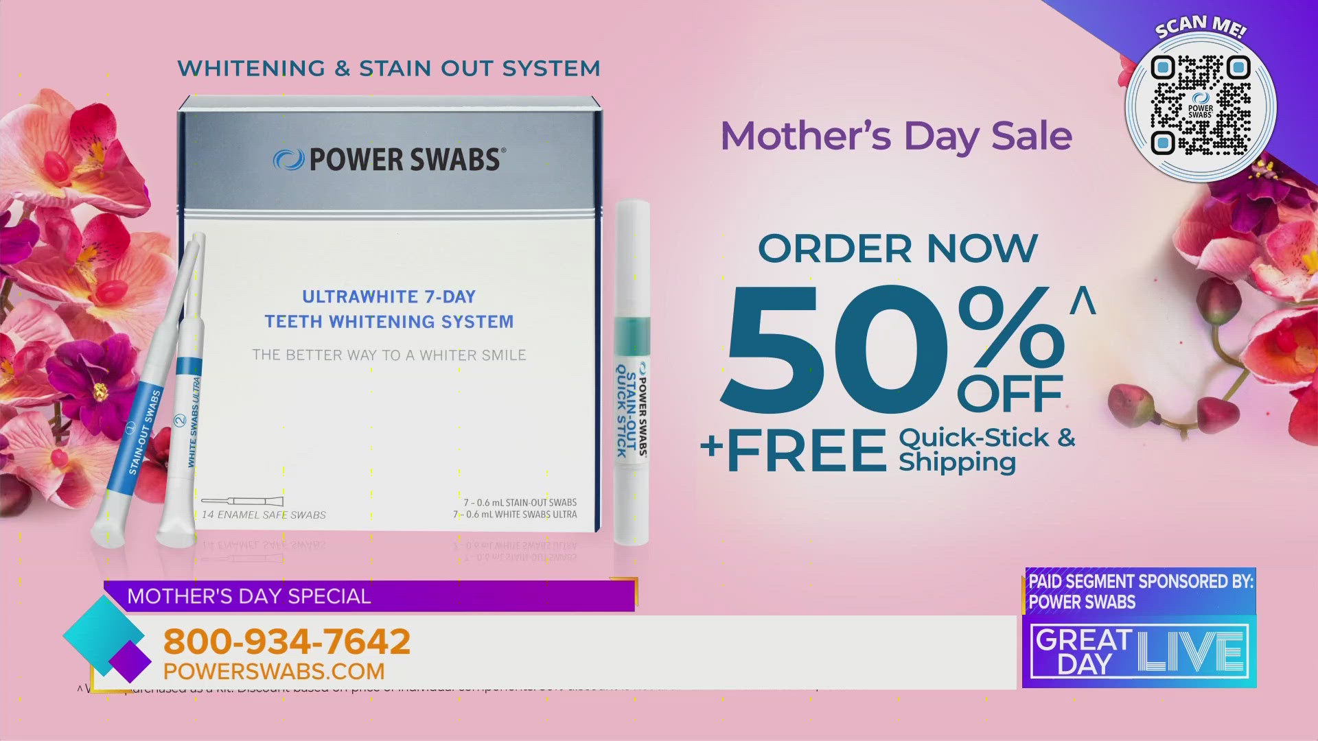 Get in on this mother’s day special with 50% off if you call 800-934-7642 or go to https://swabs.pw/3yt11Xr