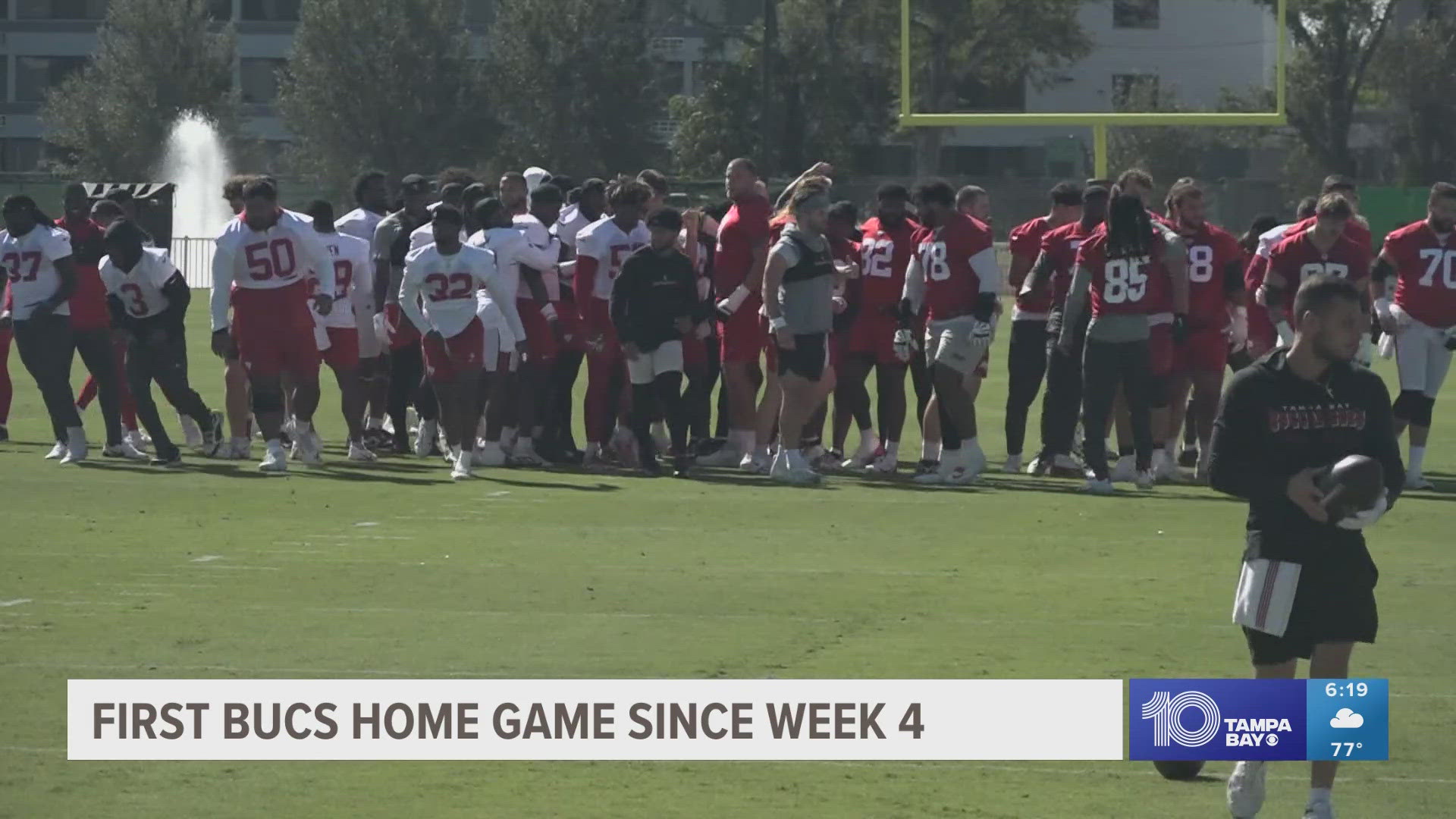 The Bucs are preparing to go up against the Ravens Monday night in their first home game since Week 4.