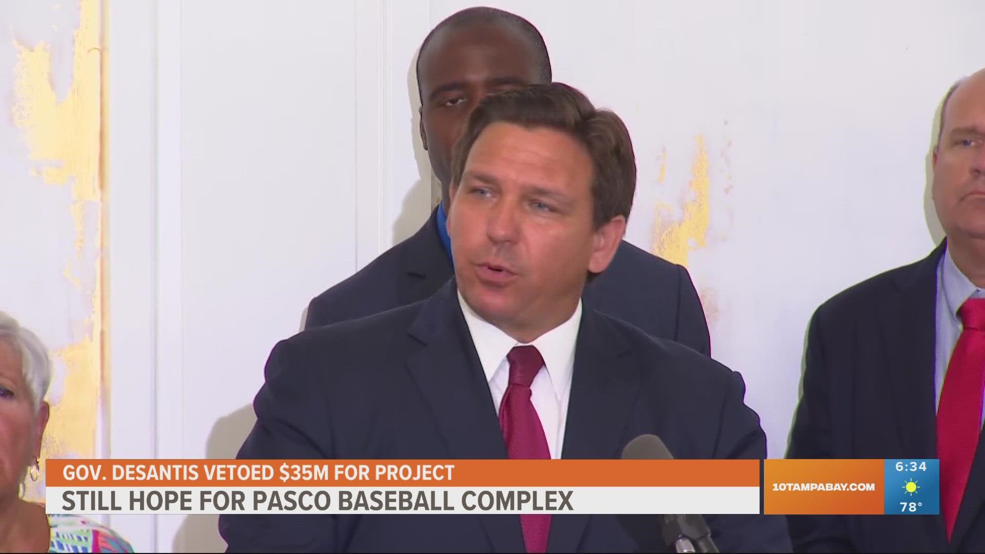County leaders call Gov. Ron DeSantis' veto of $35 million in funding "a stumbling block, but not the end of the road."