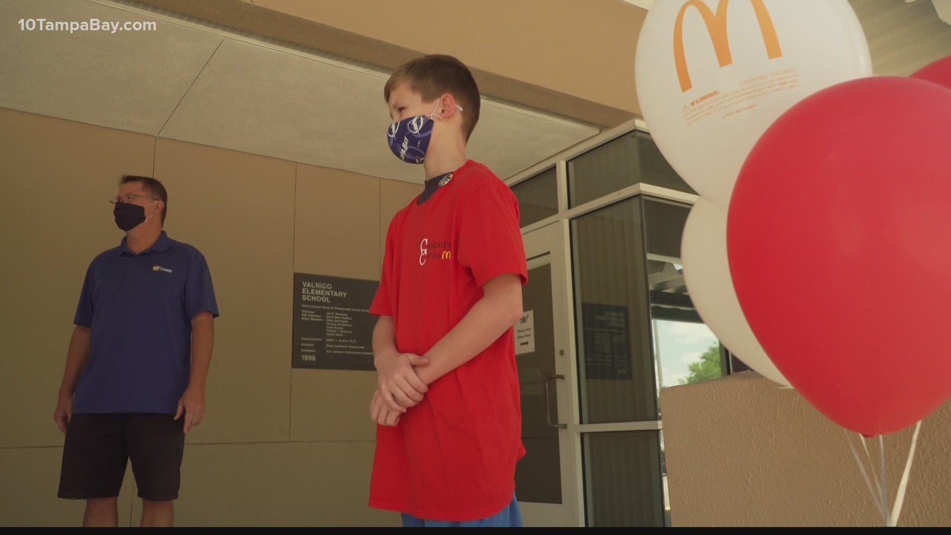 The Ronald McDonald House Charity gave the child a special birthday surprise after getting word of his selfless act.