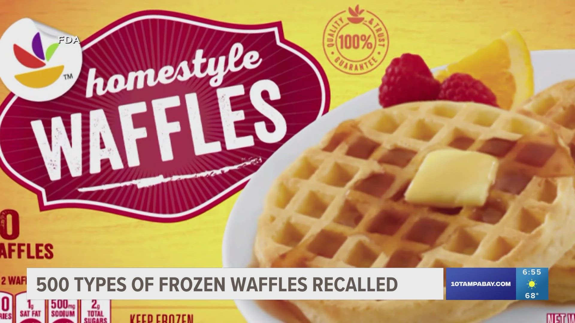 Hundreds of frozen waffles products sold at Walmart, Target and other major grocery stores in the U.S. are under recall because they could be contaminated.