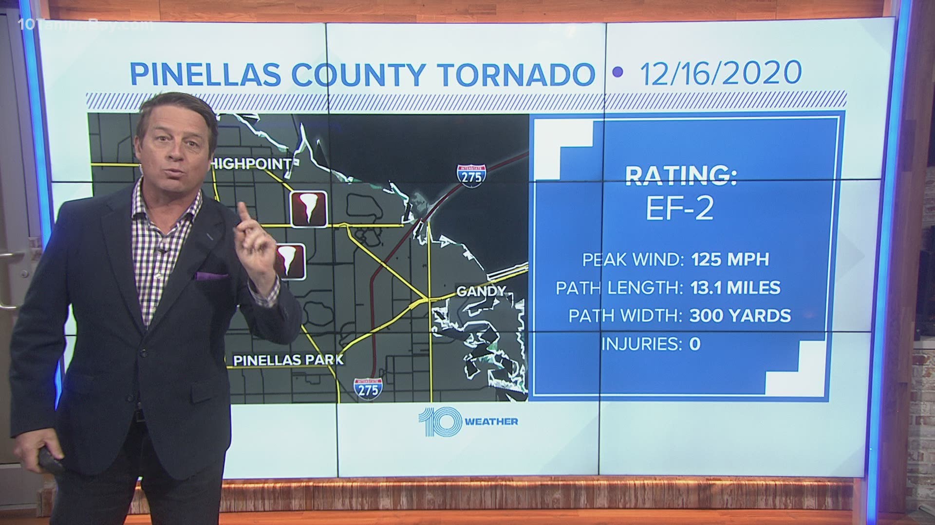 The two funnels were said to have touched down within 1 hour.