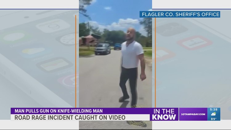 WATCH: Knife vs. Gun, road rage incident captured on video in Flagler County
