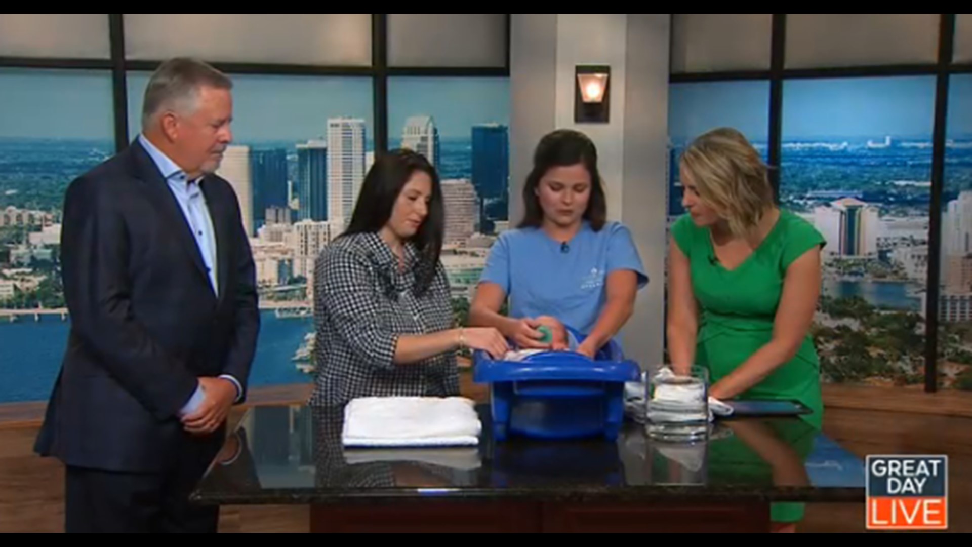 How to give your baby a swaddle bath