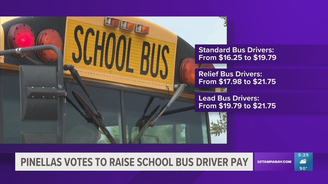 Pinellas County School Board votes to raise school bus driver pay