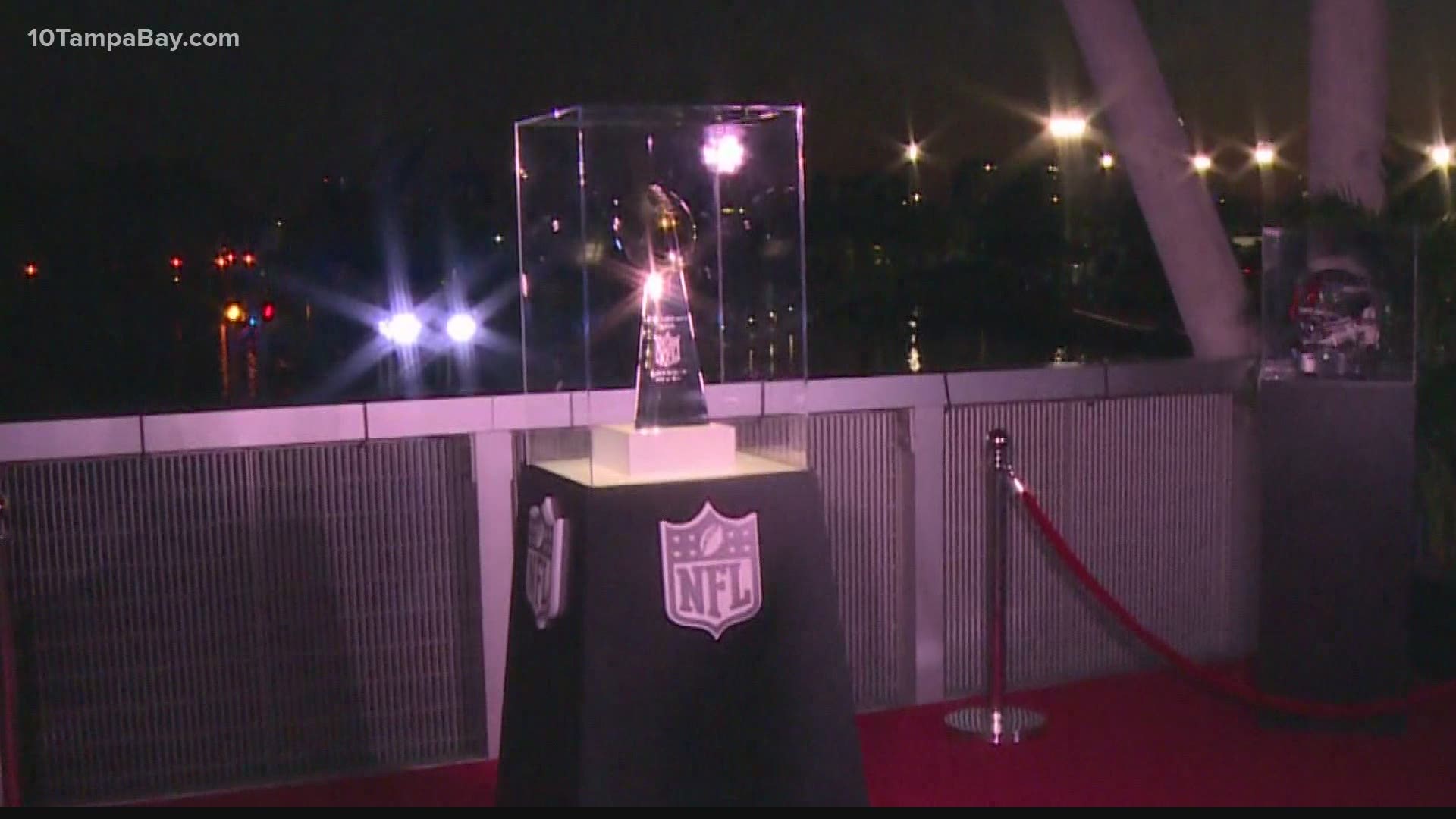 It will be on display at the Super Bowl Experience through Feb. 6.