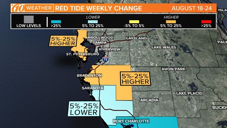 Fwc Releases New Red Tide Map Medium Concentration Reported In Madeira