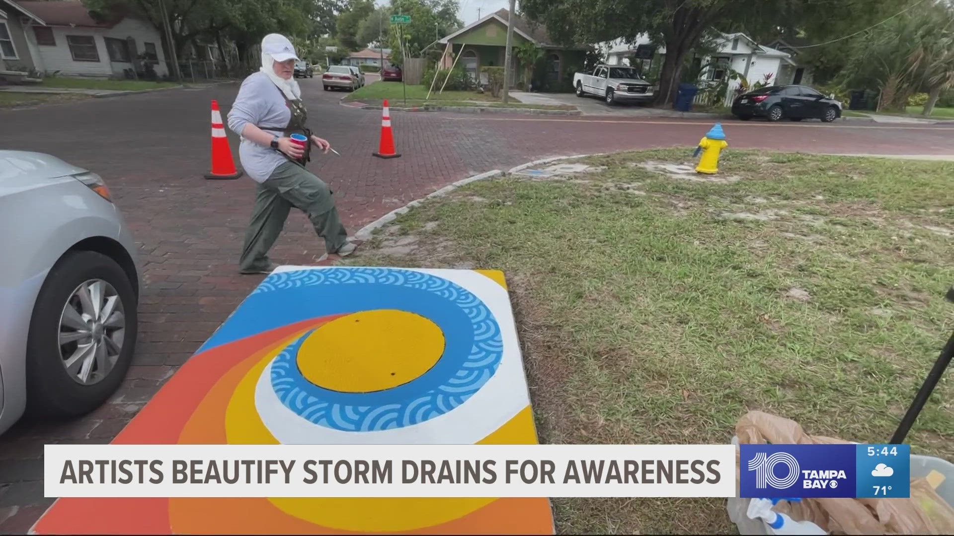 The works of art won’t just be pretty to look at, they also serve a purpose, letting people know what goes down the drain will end up in Tampa Bay.