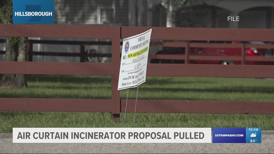 You can consider the permit for air curtain incinerators in Lutz burned