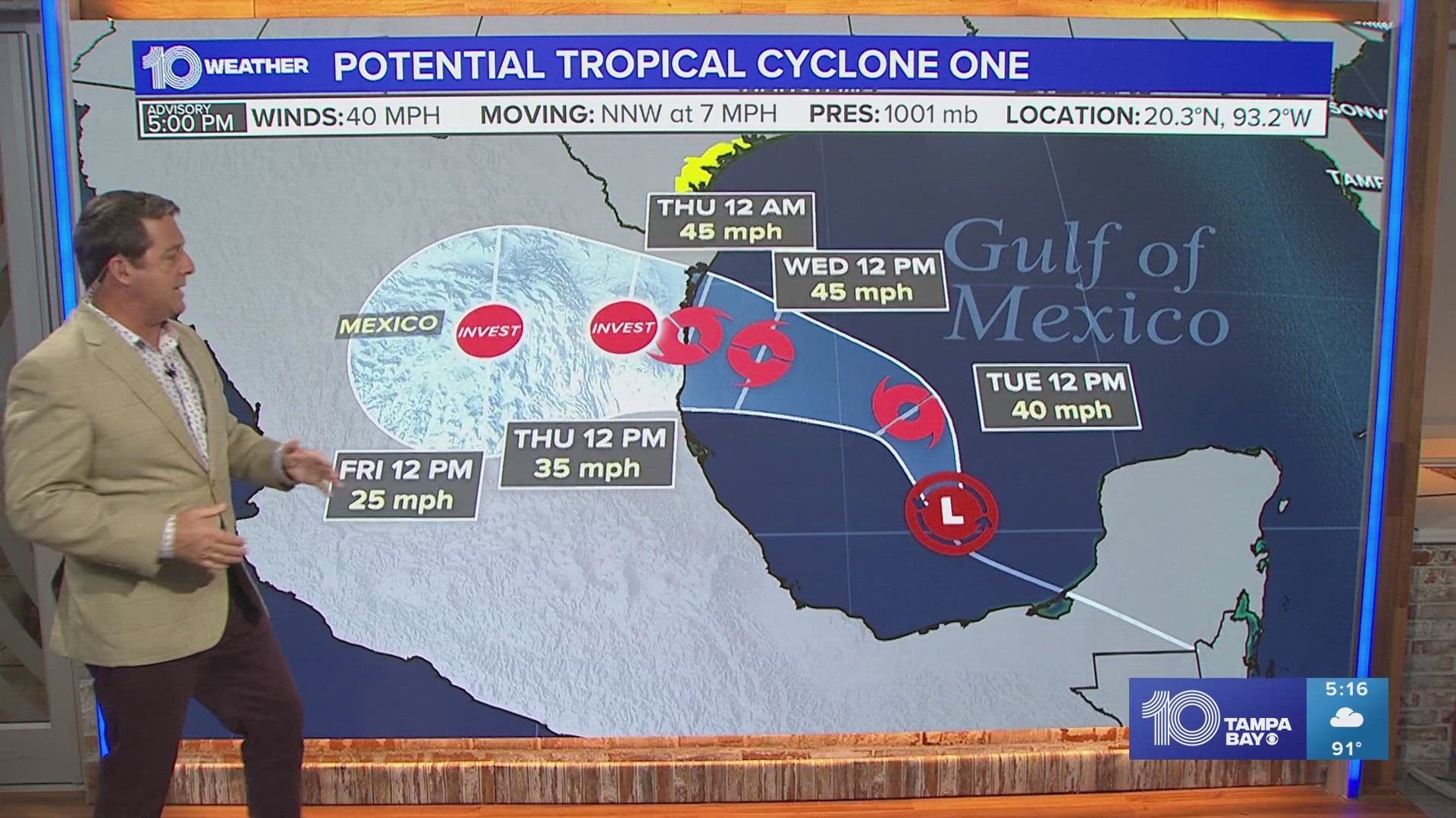 Tracking the Tropics: NHC adds cone to Potential Tropical Cyclone One ...