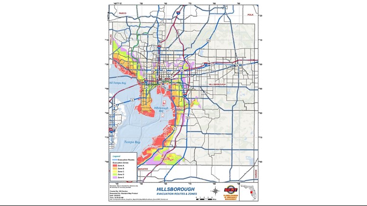 New hurricane evacuation zones in Hillsborough County