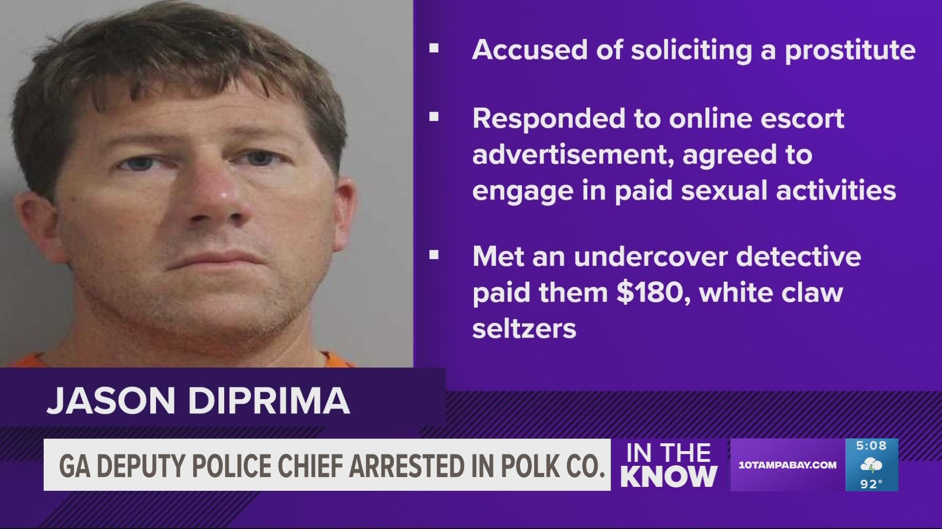 Sheriff's office: Deputy police chief tried to pay for sex with $180
