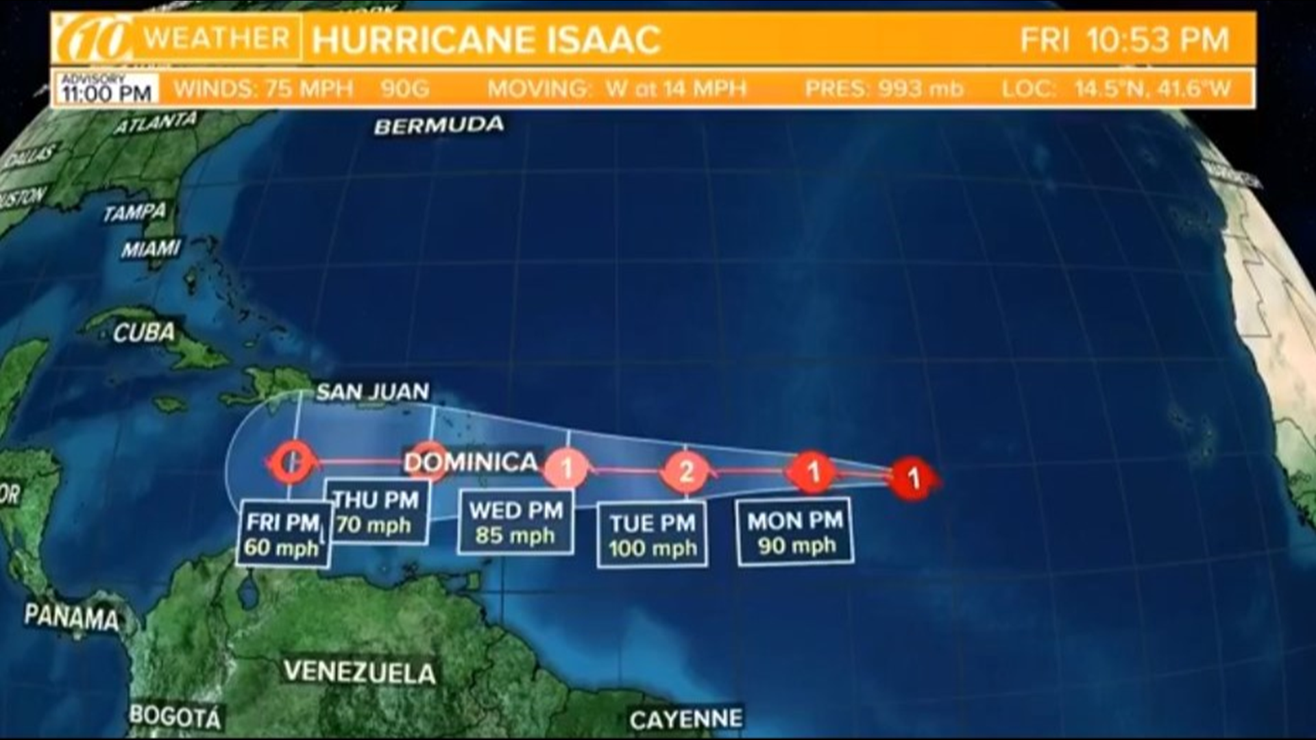 Tropical Storm Isaac strengthens into a hurricane | wtsp.com