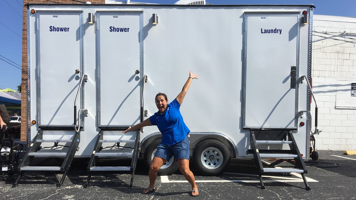 Longawaited homeless shower trailer debuts in Tampa
