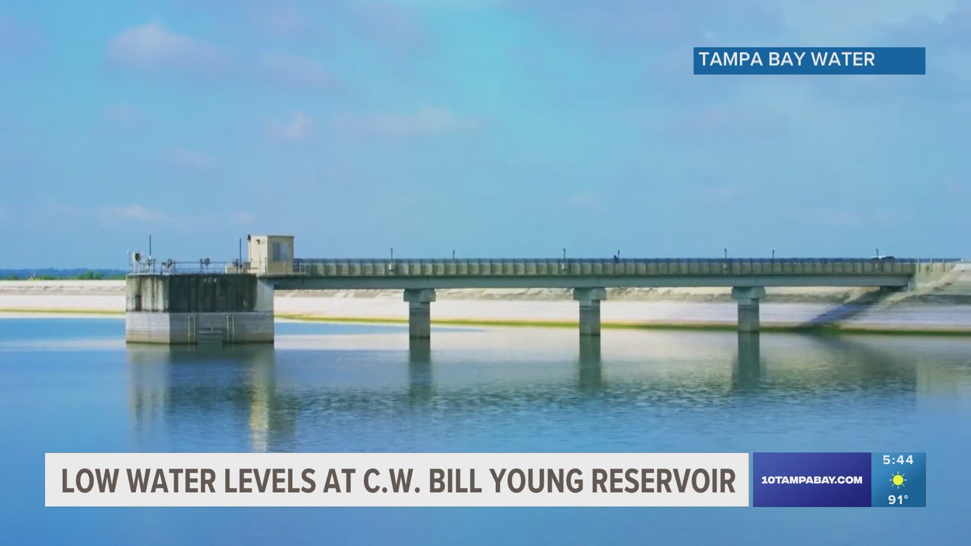 The reservoir offers water for Hillsborough, Pinellas and Pasco County.