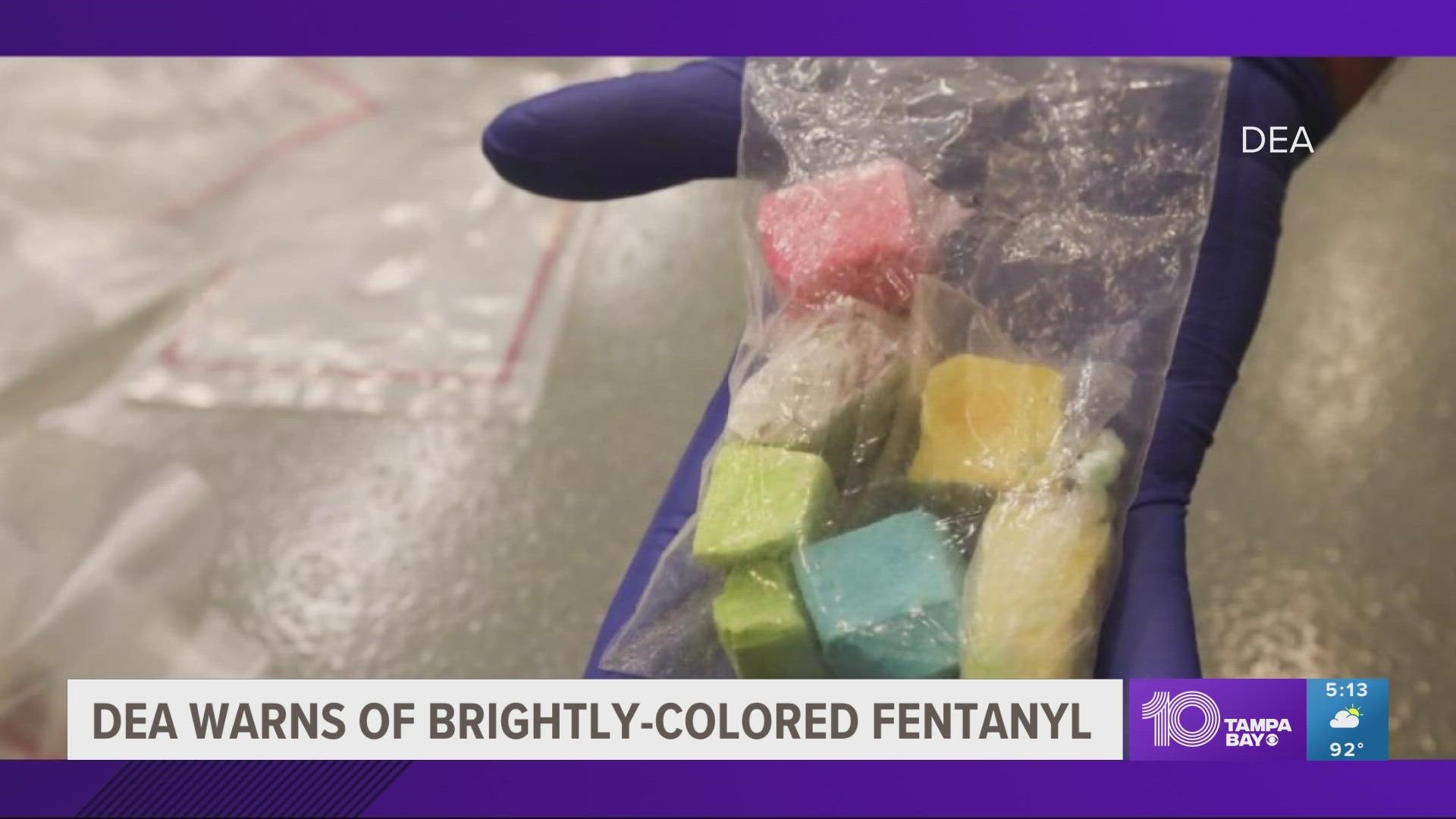 DEA officials are warning the public about "brightly colored fentanyl" pills that are being used to target young Americans.