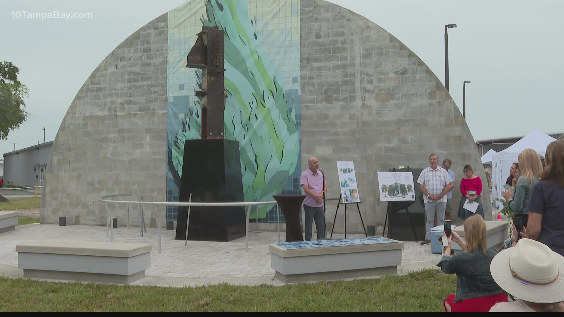 A sculpture to commemorate the lives lost 20 years ago on Sept. 11 will be unveiled in the Warehouse Arts District in St. Pete.