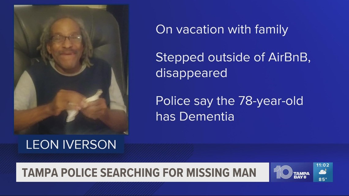 Police search for missing 78-year-old man visiting Tampa