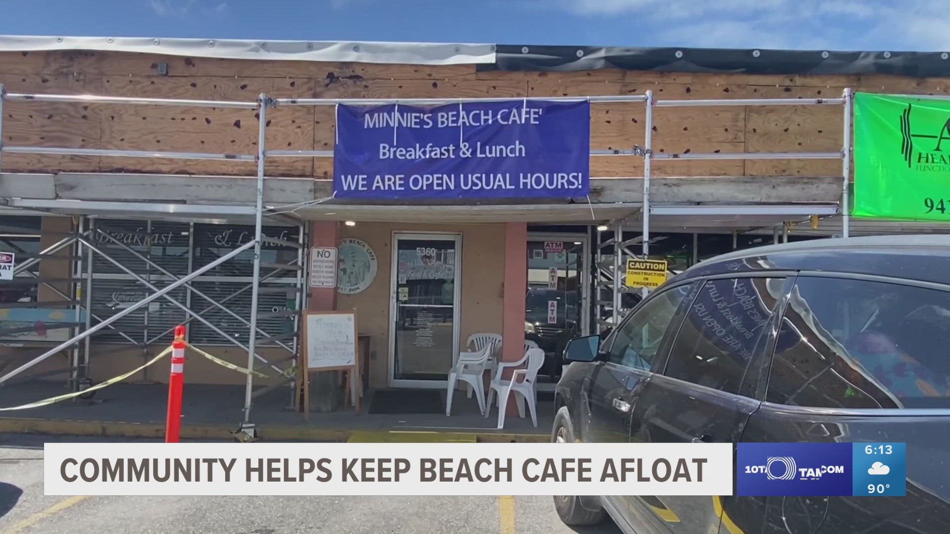 It's not just Minnie's Café visitors from across the nation and Holmes Beach neighbors chipping in to keep it open, it's also other businesses.