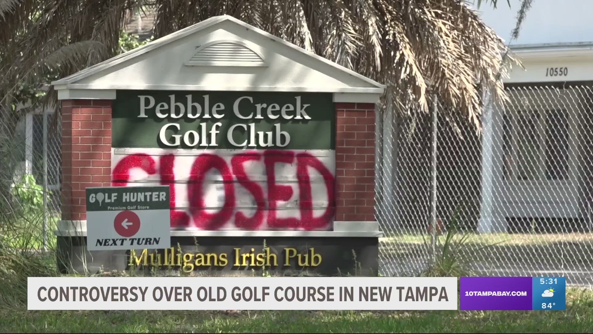 The controversy centers around a proposal to rezone what was the Pebble Creek Golf Club into more residential development.