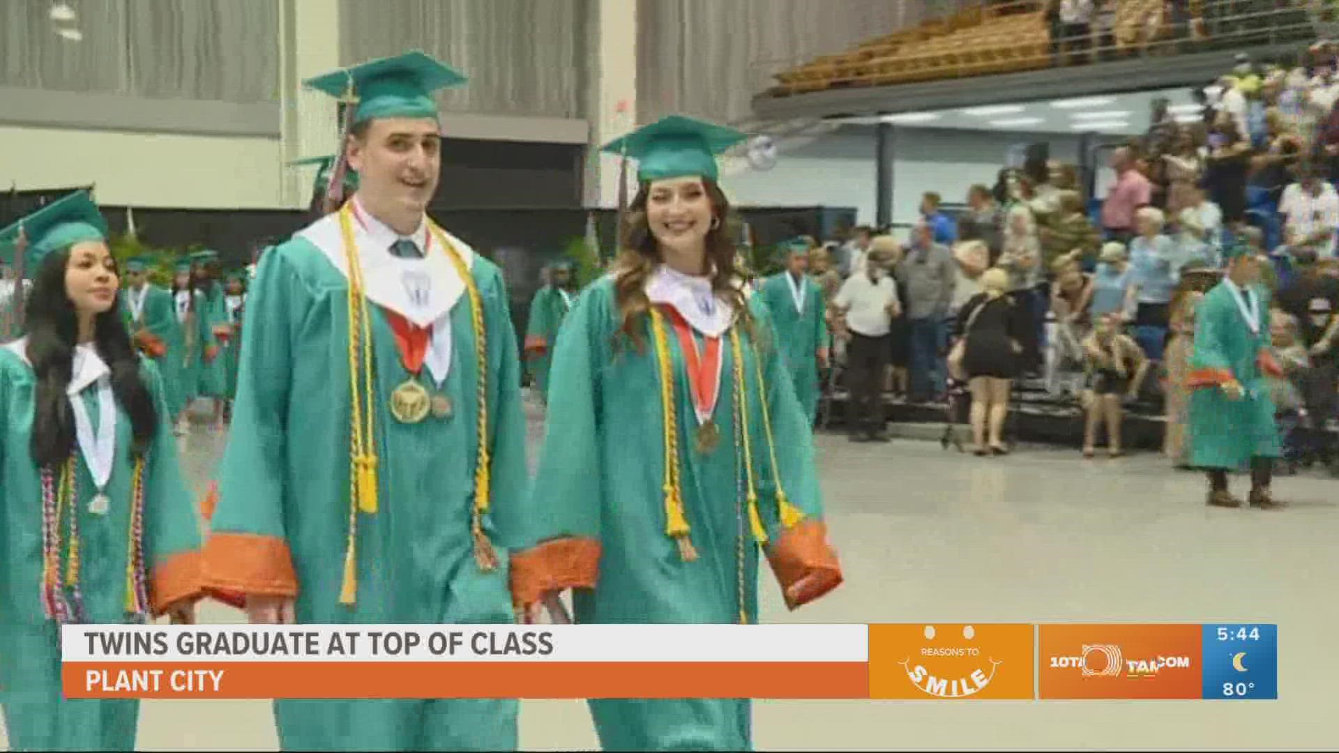 Bailey and Drew Blanton were named salutatorian and valedictorian, respectively.