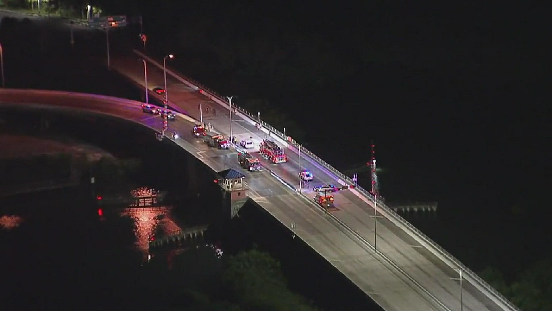 The 60-year-old woman was biking on Park Boulevard Bridge when she lost control of her bicycle.