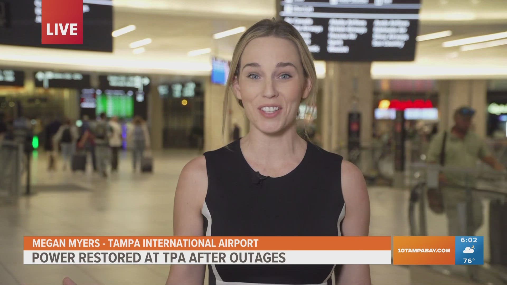 Power was restored to the main terminal late Wednesday, however, other parts of the airport were running on emergency power until early Thursday.