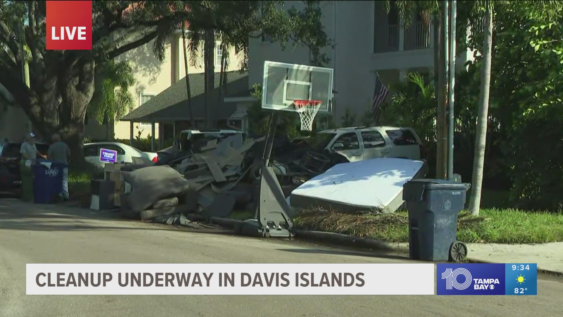 Residents have been bringing out couches, cushions and other belongings that were destroyed to be picked up by garbage services.