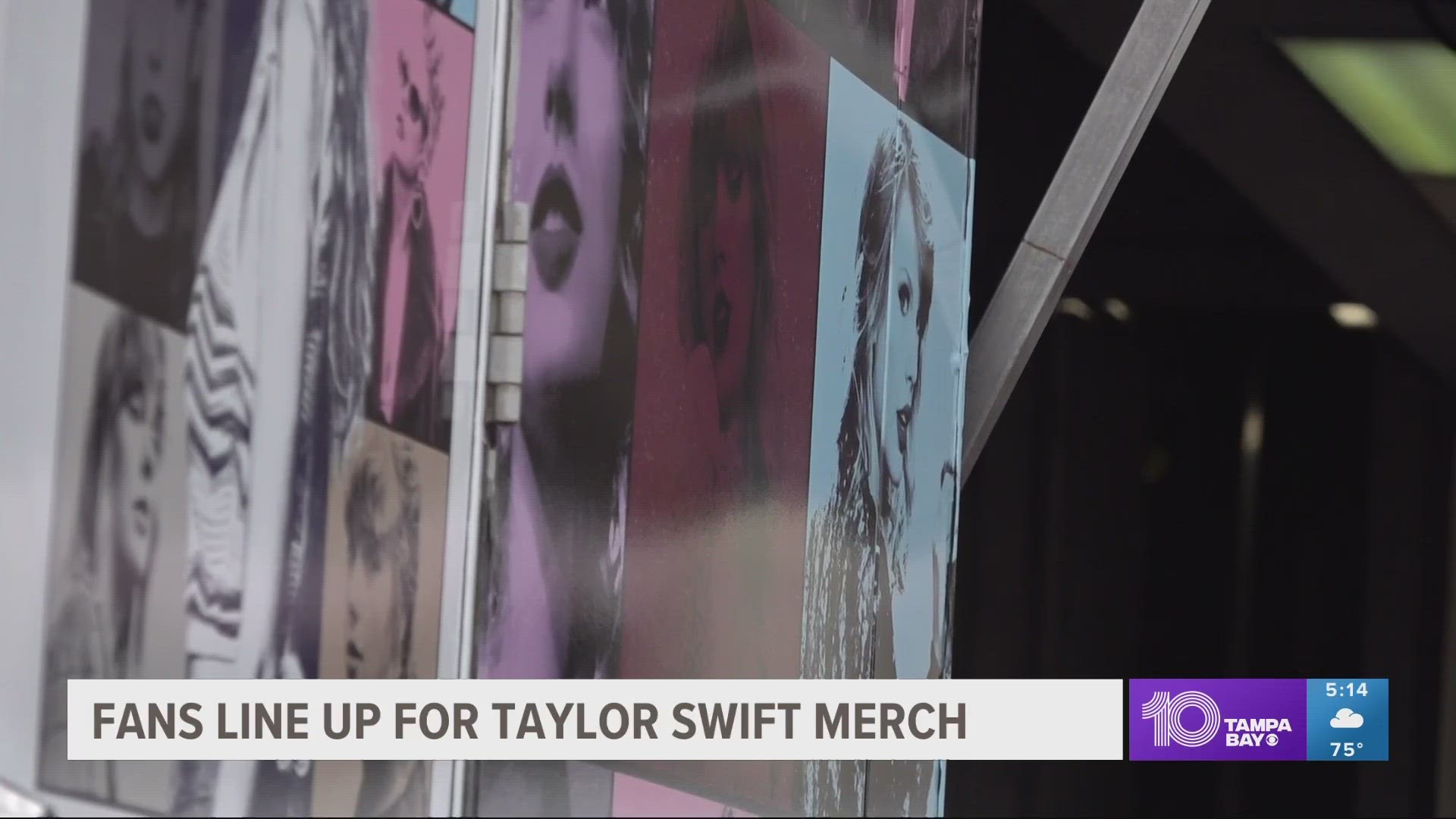 Taylor Swift merchandise truck outside Ford Field 