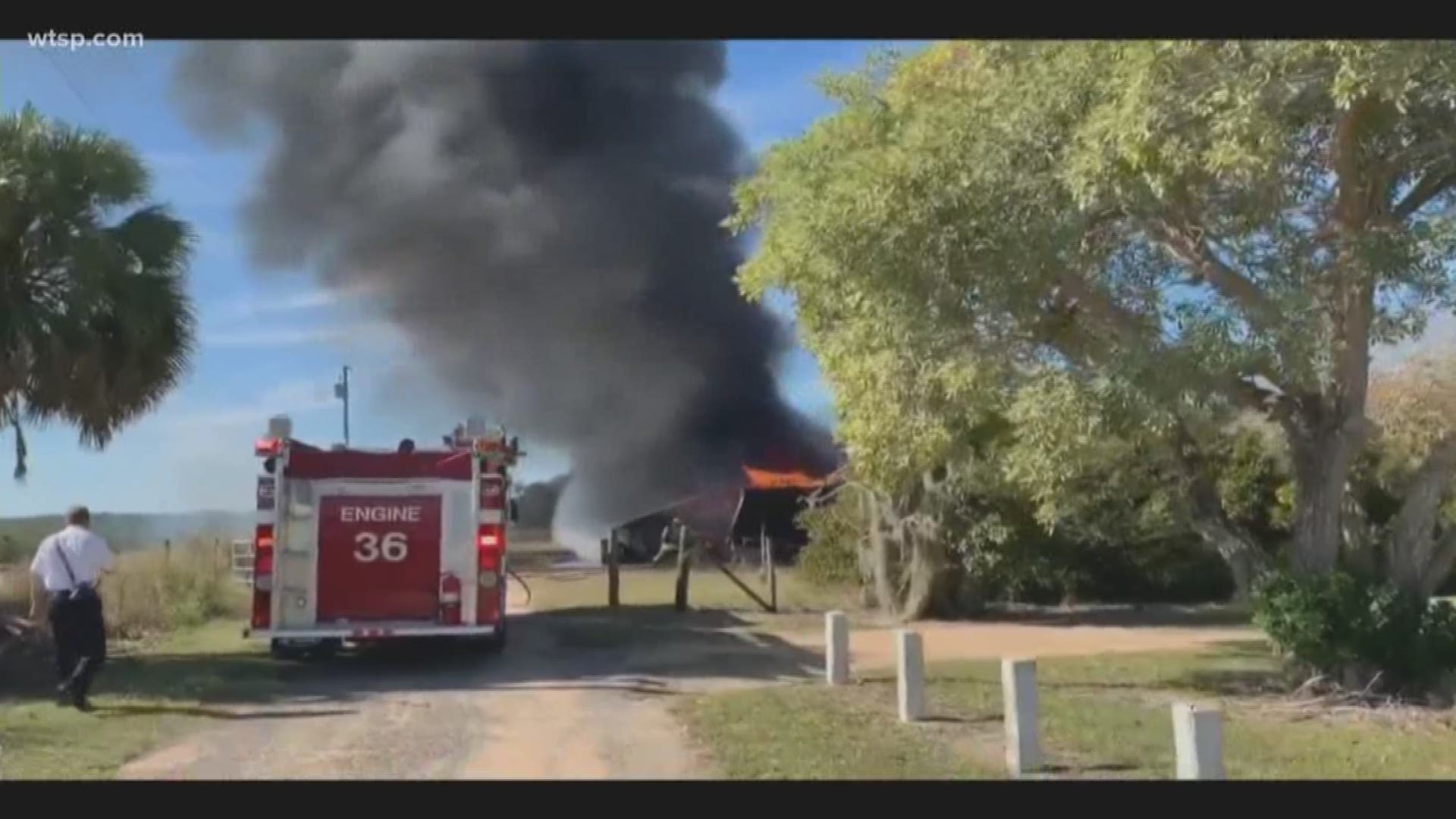 A 4-H building was a total loss after it caught fire Wednesday in Highlands County.